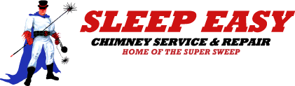 Sleep Easy Chimney Service & Repair Logo- Home of the Super Sweep