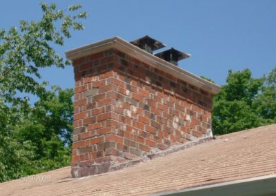 Close up of Completed Chimney Stack Repair