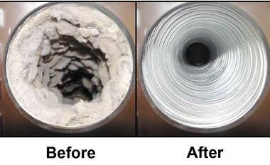 Dryer Vent Before and After Dryer Vent Before and After