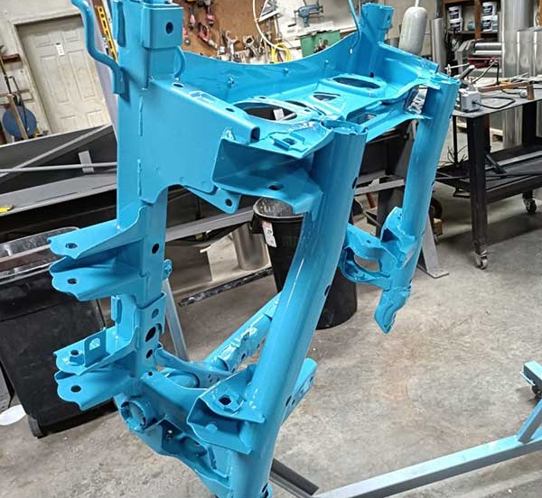 powder coating tall chimney photo